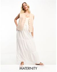 Vero Moda - Maxi Skirt With Tie Waist - Lyst