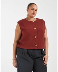 ONLY - Débardeur boutonné - foncé - Lyst