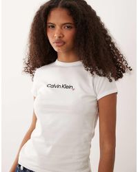 Calvin Klein - Slim Fit T-shirt With Heart Logo - Lyst