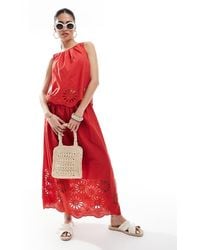 New Look - Co-ord Broderie Hem Vest - Lyst