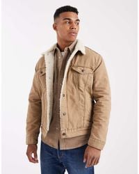 Levi's - Type 3 Sherpa Canvas Trucker Jacket - Lyst