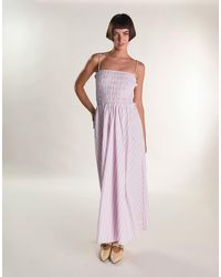 Glamorous - Strappy Shirring Maxi Dress - Lyst