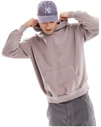 Abercrombie & Fitch - Essential - felpa color malva con cappuccio vestibilità comoda - Lyst