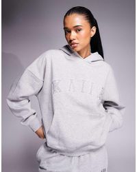 Kaiia - Cotton Rich Oversized Embroidered Logo Hoodie - Lyst