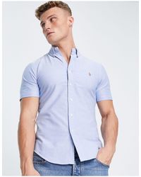 Polo Ralph Lauren - Icon Logo Short Sleeve Oxford Shirt Slim Fit - Lyst