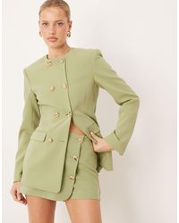 ASOS - Tailored Wrap Skort With Gold-tone Button Detailing - Lyst