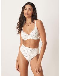 Peek & Beau - Mini Polka Dot High Waist Bikini Bottom - Lyst
