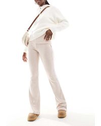 Bershka - Fold Over Waistband Flared Trousers - Lyst