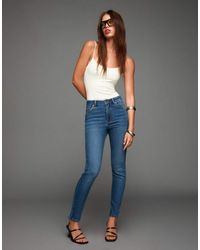 Bershka - Super High-waist Soft Skinny Jeans - Lyst
