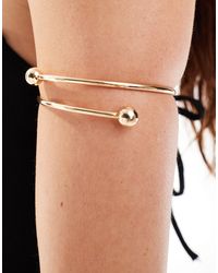 ASOS - Arm Cuff With Wraparound Design With Ball Ends - Lyst