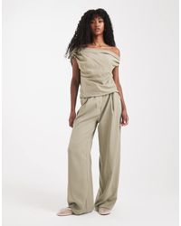 ASOS - Lyocell Wide Leg Dad Trouser Co Ord - Lyst
