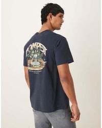 Pompeii UK - Pompeii Cotton T-shirt With Fountain Graphic Back Print - Lyst
