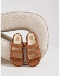 Dolce Vita - Sally Toe Loop Sandals With Gold Hardware - Lyst