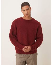 ASOS - Oversized Knitted Crew Neck Wool Jumper - Lyst