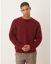 ASOS - Oversized Knitted Crew Neck Wool Jumper - Lyst