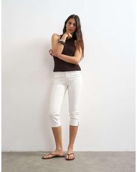 TOPSHOP - Capri Jeans Met Hoge Taille - Lyst