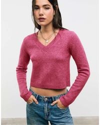 Stradivarius - Zachte, Gebreide Cropped Sweater - Lyst