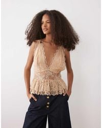 Mango - Premium All Over Lace Tiered Cami Top - Lyst