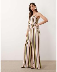 Nobody's Child - Elstow Linen Blend Drawstring Waist Wide Leg Trouser Co-Ord - Lyst