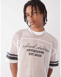 Reclaimed (vintage) - – kastiges cropped t-shirt aus airtex - Lyst