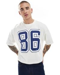 ASOS - Cropped Oversized T-Shirt With Sports Graphic - Lyst