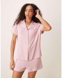 ASOS - Super Soft Short Sleeve Shirt And Shorts Pajama Set - Lyst