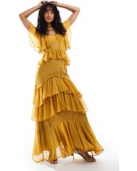 ASOS - – gestuftes midikleid - Lyst