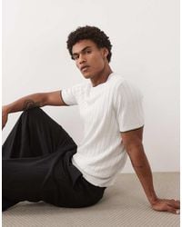 Mango - Ribbed T-shirt With Contrast Tipping - Lyst