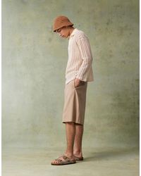 ASOS - Bermuda habillé oversize en lin mélangé - taupe foncé - Lyst