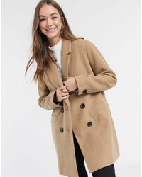 Pimkie Double Breasted Tailored Coat - Natural