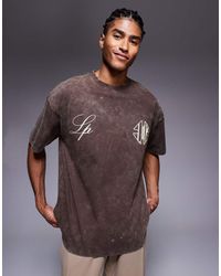Liquor N Poker - Relaxed 250Gsm T-Shirt With Gothic Script - Lyst
