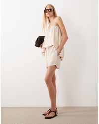ASOS - Satin Pull-on Deep Turn Shorts - Lyst
