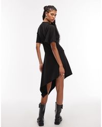AllSaints Fleur Venetia Mini Asymmetric Hem Dress in White | Lyst