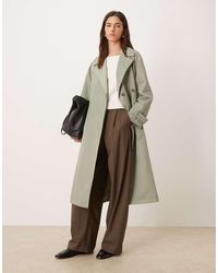 Calvin Klein - Long Belted Trench Coat - Lyst