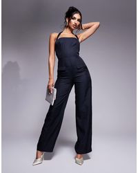 Kaiia - – exklusiver, eleganter neckholder-jumpsuit - Lyst