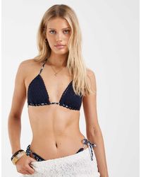 Hollister - Co-ord Crochet Triangle Bikini Top - Lyst