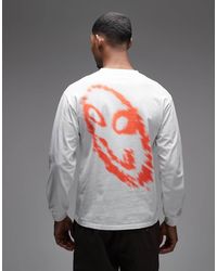 No Problemo - T-Shirt Van Katoen Met Lange Mouwen En Smile-Print Op De Achterkant - Lyst