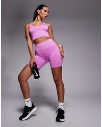 Nike - Pantalones Cortos De 5" Rosas Sin Costuras Dri-Fit De Nike Pro Training - Lyst