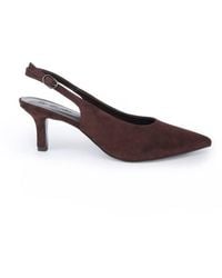 OFF THE HOOK - Kylie Suede Pointed Toe Slingback Flare Heel Pumps - Lyst