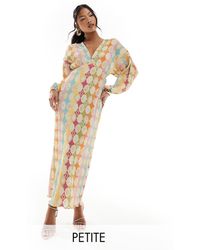 Never Fully Dressed - Petite Flared Sleeve Maxi Dress - Lyst