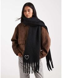 Miss Selfridge - Knitted Tassel Scarf - Lyst