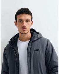 JJ Rebel - Hooded Puffer With Small Logo Detail - Lyst