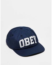 Obey - Gorra Con Logo, Diseño Universitario De 6 Paneles Y Cierre Trasero De - Lyst