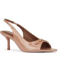 SEQWL - Slingback Stiletto Heels Peep Toe Pumps With Buckle Detail - Lyst