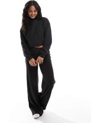 Bershka - Top d'ensemble doux à col montant - foncé - Lyst