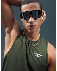 4505 - Chest Graphic Racer Back Mesh Running Tank - Lyst