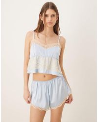 KAT THE LABEL - Frida Bridal Lace Detailing Shorts - Lyst