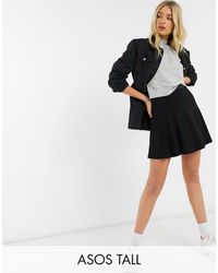 elasticated waist denim mini skirt