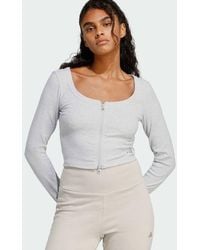 adidas Originals - Seasonal Essentials Rib Cardigan - Lyst