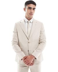 River Island - Skinny Double Breasted Suit Jacket - Lyst